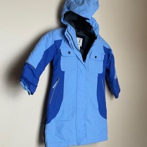 Lands' End Kids Two-Tone Blue Puffer Jacket